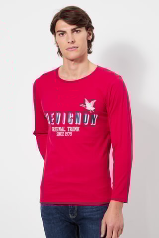 T-shirt Bordeauxrood