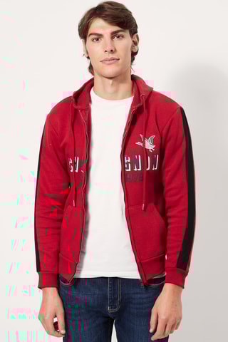 Sweater met Capuchon Bordeauxrood