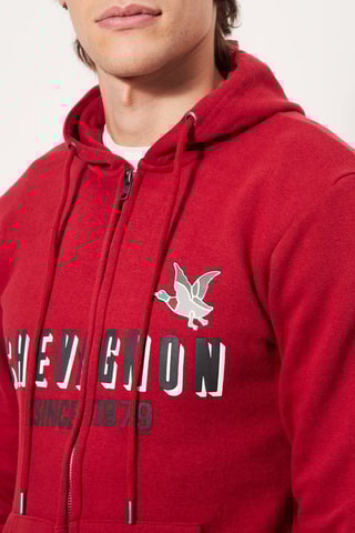 Sweater met Capuchon Bordeauxrood