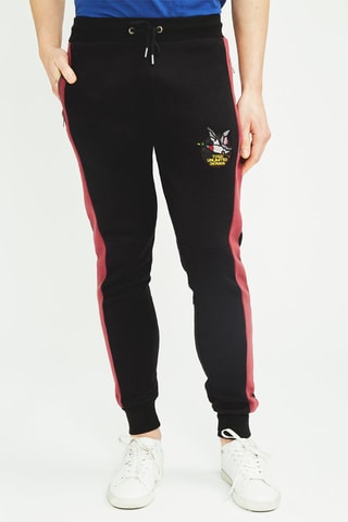 Sweater met Capuchon en Joggingbroek Zwart en Rood