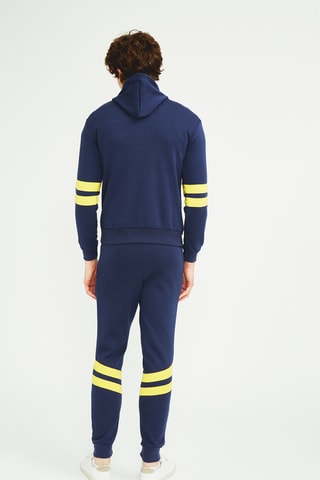 Sweater met Capuchon en Joggingbroek Marineblauw en Geel