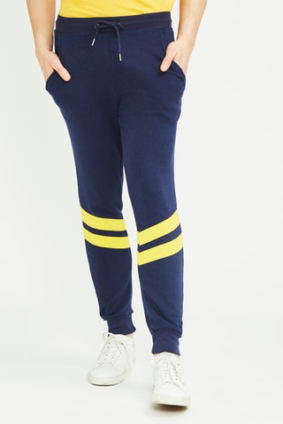 Sweater met Capuchon en Joggingbroek Marineblauw en Geel