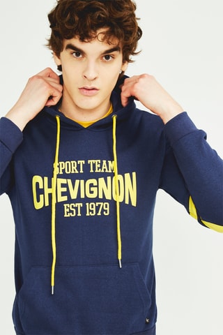 Sweater met Capuchon en Joggingbroek Marineblauw en Geel