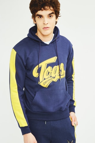Sweater met Capuchon en Joggingbroek Marineblauw en Geel