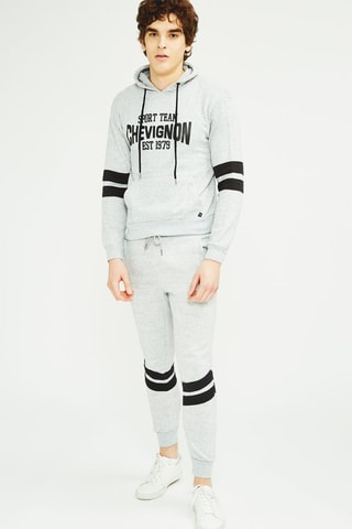 Sweater met Capuchon en Joggingbroek Grijs en Zwart