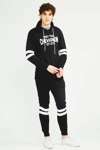 Sweater met Capuchon en Joggingbroek Zwart en Wit