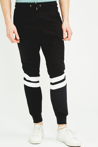 Sweater met Capuchon en Joggingbroek Zwart en Wit