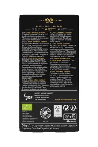L'OR Espresso biológico Intensidade 7   10 cápsulas