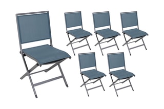 6 chaises pliables - L61 x H90 x P48 cm