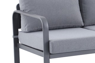 Salon de jardin Minto - 5 places - Canapé - 2 fauteuils - Table basse - 100 x 50 x 38 cm