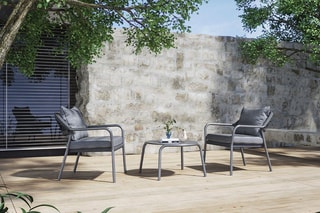 Salon de jardin Duo - 2 places  - 2 chaises - Table - 60 x 38 x 60 cm