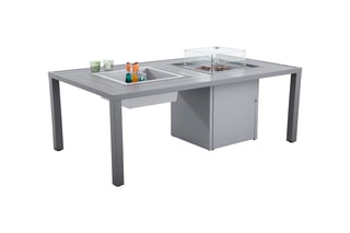 Ensemble bac à glace et braséro Palermo - 181 x 102,5 x 65 cm