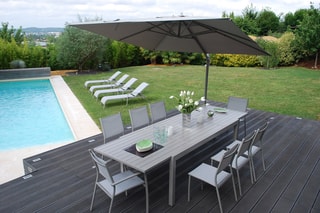 Table extensible -  Jusqu'à 12 places - 200/300 x 100 x 75 cm