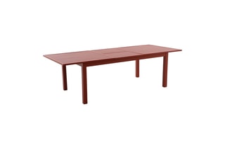 Table rectangulaire de jardin - Rouge - 10 couverts - 240 x 98 x 76 cm / 180 x 98 x 76 cm