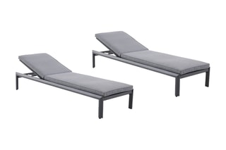 2 chaises longues Hibiscus - 198 x 67 x 30 cm