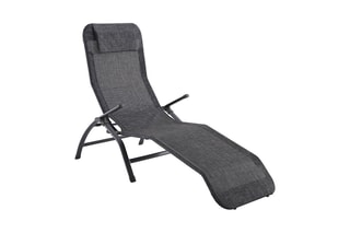 6 chaises longues Sao - Gris  - 152 x 68 x 98 cm