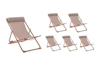 6 chiliennes Kara - Ecru - 79 x 87 x 62 cm