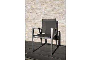 2 fauteuils empilables Columbine - 63 x 56,5 x 91 cm