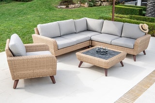 Salon de jardin d'angle - 6 places