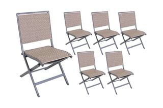 Ensemble de jardin - 6 places  - Table 150 x 71 x 80 cm - 6 chaises
