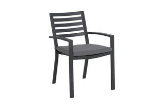 Ensemble de jardin Vasco - 6 places - Extensible - Empilable - Table extensible 180-240 x 100 x 76 cm - 6 fauteuils empilables