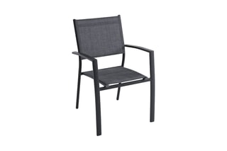 Ensemble de jardin Vasco - 8 places - Extensible - Empilable - Table extensible 180-240 x 100 x 76 cm - 8 fauteuils empilables