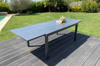 Ensemble de jardin - 6 places - 6 chaises pliables - Table extensible - 165/261 x 100 x 75 cm
