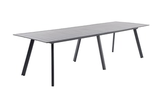 Ensemble repas Eytelia - 10 places - Table 276,5 x 95 x 74 cm - 10 fauteuils empilables