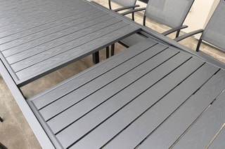 Ensemble de jardin - Jusqu’ à 6 places - Table extensible 165/261 x 75 x 100 cm - 6 chaises pliables