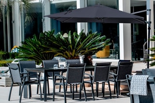 Parasol déporté Palm Beach - 2,5 x 2,5 x 2,48 m