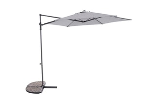 Ensemble parasol déporté avec pied Sunflower - Housse de protection - 4 lests - Parasol déporté - D2,7 x H2,45 m