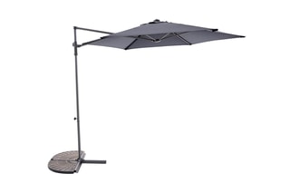 Ensemble parasol déporté avec pied Sunflower - Housse de protection - 4 lests - Parasol déporté - D2,7 x H2,45 m