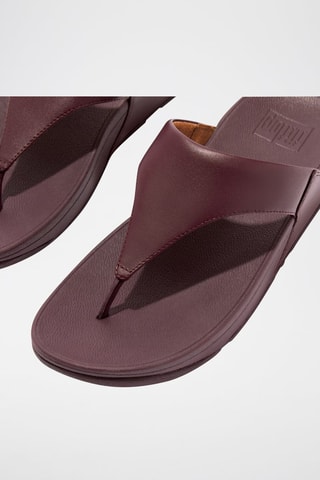 Leren Sandalen met Sleehak Bruin