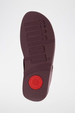 Leren Sandalen met Sleehak Bruin