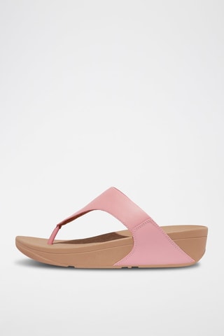 Leren Sandalen met Sleehak Roze