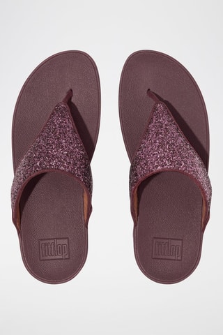 Glinsterende Sandalen met Sleehak - Paars