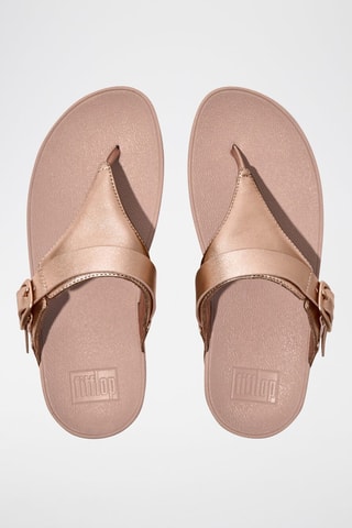 Leren Sandalen met Sleehak Roze