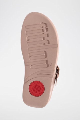 Leren Sandalen met Sleehak Roze