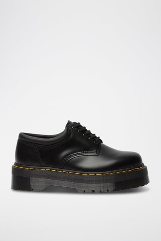 Leren Platform Derby’s 8053 Quad Smooth - Zwart