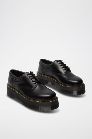Leren Platform Derby’s 8053 Quad Smooth - Zwart