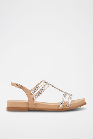 Leren Sandalen Holanda Nude