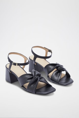 Sandales à talons en cuir Kolyana - Noir