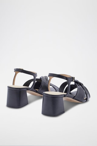Sandales à talons en cuir Kolyana - Noir