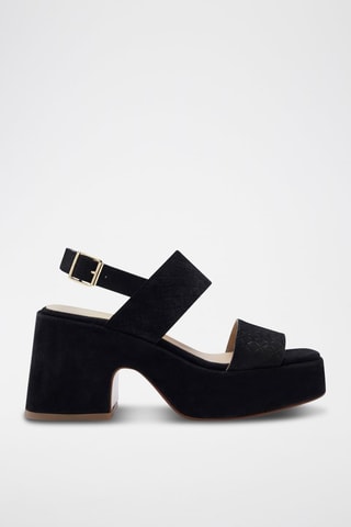 Sandales à talons en nubuck Matitya - Noir