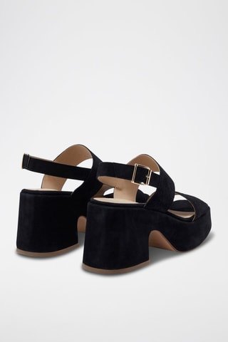 Sandales à talons en nubuck Matitya - Noir