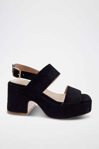 Sandales à talons en nubuck Matitya - Noir