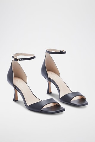 Sandales à talons en cuir Jameni - Noir
