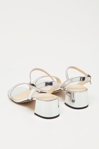 Geitenleren Sandalen - Zilverkleurig