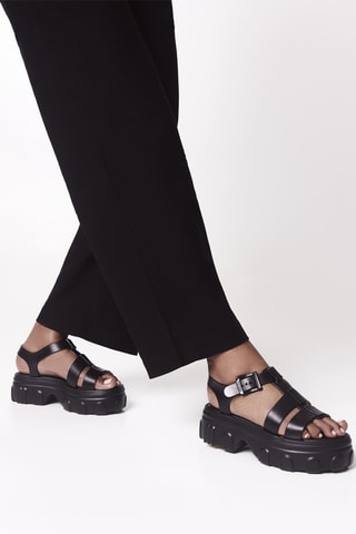 Platform Sandalen Free - Zwart
