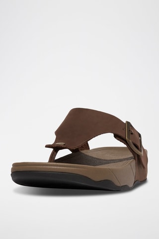 Leren Sandalen met Sleehak 9 Trakk II - Bruin